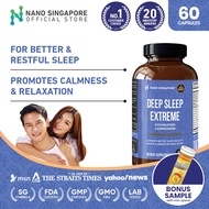 Melatonin Deep Sleeping Pills (60s) w/ Melatonin and Ashwagandha Healthy Sleep Cycle Supports Calmne