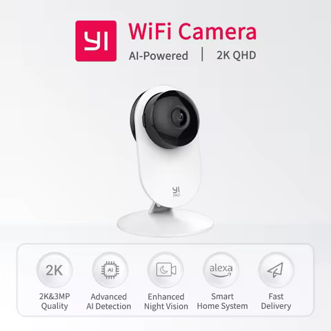 YI Pro 2K 3MP Wifi Home Camera Smart Video with Motion Detection Security Protection Surveillance Sy