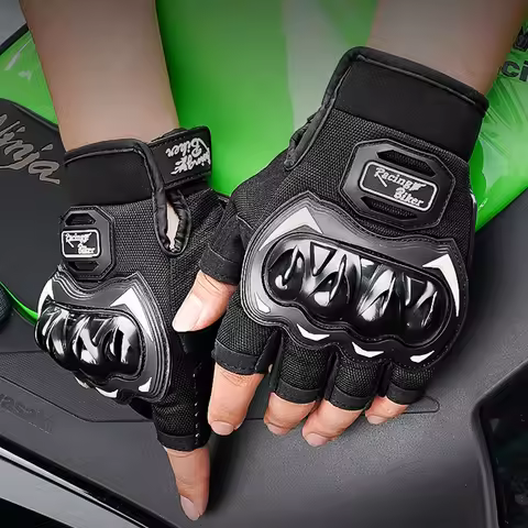TDGO Summer Motorcycle Gloves Half Finger Breathable Motorcyclist Gloves ATV MTB Cycling Gloves Anti