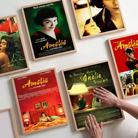 Amelie French Romantic Literature Movie DIY Sticky Poster Waterproof Paper Sticker Coffee House Bar 