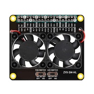 52Pi LED Cb 4 Dual Cook Fan Module GPIO Expansion Board Para Sa Raspberry Pi 4 Model B 3B+/3B/4B