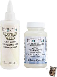 Tan dy Leather Eco Flo Leather Weld Adhesive 2655-01 & Eco-flo Gum Tragacanth 2620-01 - Strong Adhes