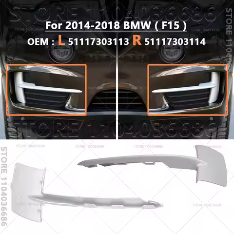 For 2014-2018 F15 BMW X5 35i 35ix 35dx 40ex 50ix Matte Front Bumper Grille Trim 51117303113 51117303