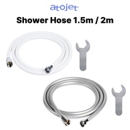 [ATOJET] Shower Hose Replacement | Eco Shower Hose | Silver / White | 1.5m / 2m