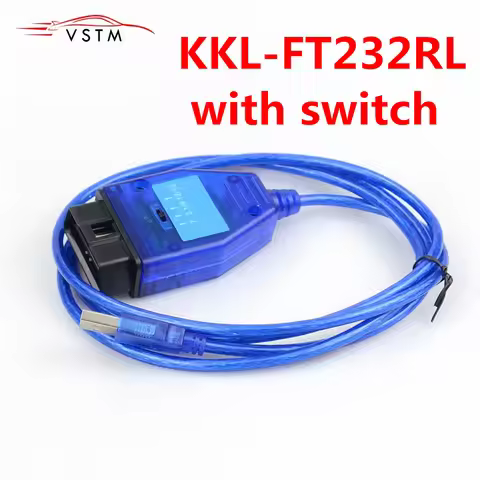 For VAG KKL For FIAT ECU SCAN FTDI FT232RL FT232RQ With Switch 4 Way Position For VAG KKL USB Tool O