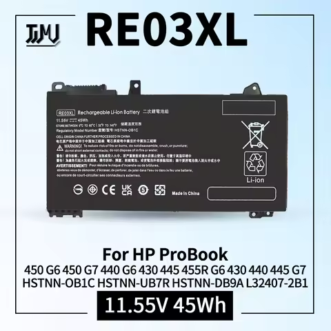RE03XL L32407-541 L32407-AC1 Laptop Battery for HP ProBook 450 G6 450 G7 440 G6 430 445 455R G6 430 