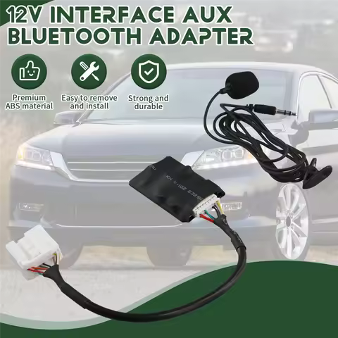 12V Interface AUX Bluetooth Adapter for Honda Accord 2003-2011 Odyssey 2005-2010 Fit 2006-2011 Car A