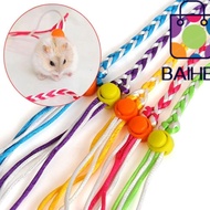 BAIHEE Pet Cage Leash, 1.4m Adjustable Pet Hamster Leash, Nylon Rabbit Collar Leash Rat Mouse Hamste
