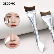 GECOMO Foundation Brush Double-Ended Fish Tail Foundation Brush Half-Moon Arc Flat Head Ultra-Thin B