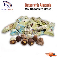 Kurma Badam Coklat | Almond Chocolate Dates | Kurma Almond | White Chocolate Dates 100g/200g