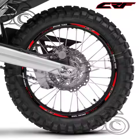 Reflective Motorcycle wheel Sticker Motocross Rim Decal Stripe Tape For CRF450R CRF300L CRF250R CRF4