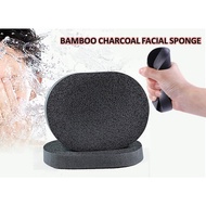 Bamboo Charcoal Facial Sponge 2Pcs Pack - Free Hair Fringe Velcro Tape