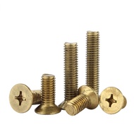 [WDY] Brass Small Screw Phillips Countersunk Head Screw Flat Head Copper Screw Accessories M2M2.5M3M4M5