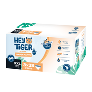 HEY TIGER Pants Super Jumbo Box XXL (16+ kg) -  114 pcs - Diaper Pants