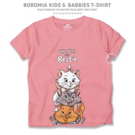 Children's T-shirt with Bestie Cat Image, Distro Clothes for Baby, Teenage Boys, Girls 1-12 Years