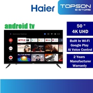 Haier 50 inch ANDROID 9.0 SMART TV 4K UHD HDR LED TV LE50K6600UG Sharp Image Built in Wifi support MYTV