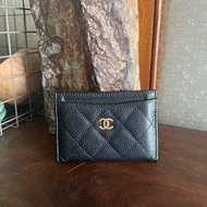 Chanel classic vintage leather card holder wallet bag經典中古復古香奈兒小香旅行袋銀包卡片套黑金#28