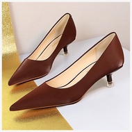 Bigtree Women's High Heels - Stylish Pointed Toe Kitten Heels | Sizes 34-43