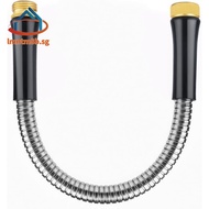 1FT X5/8" Short Garden Hose with Male to Female Connector Water Hose Metal Washing Machine Hose for 
