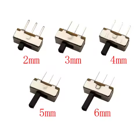 50Pcs SS12D00 Interruptor ON-OFF Mini Slide Switch 3 Pin 1P2T 2 Position DIP Toggle Switch Handle Le