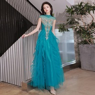 EAGLELY Luxury 2024 High End Women Green Sequins Glitter Evening Dresses Choir Solo Fairy Formal Bal