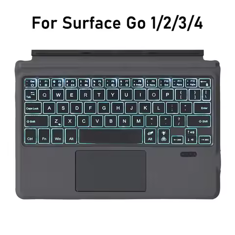 Backlit Keyboard For Surface GO,Detachable Wireless Bluetooth Keyboard With Trackpad For Microsoft S