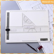 [BlesiyaedMY] Multifunctional Drawing Board Drafting Table A3 Adjustable Angle Drafting Table Slidin