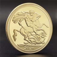 Various Commemorative Coins Queen of England Commemorative Coins Horse Sword Gold Coins Knight Coins