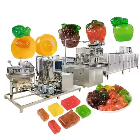 Pectin Soft Candy Production Line Drop Roller Toffee Apple Jelly Sweet Bear Candy Making Gummy Depos