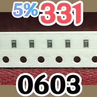 10pcs Chip resistor smd 331 330R 5% size 0603 1608 330ohm 330 Ohm