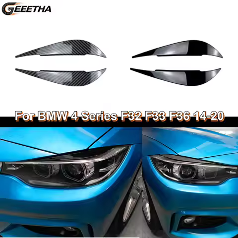 2Pcs Evil Headlight Eyebrows Eyelid For BMW 4 Series F32 F33 F36 M4 420d 420i 425d 430i 435i 440i 20