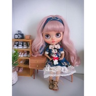 WARABEL Handmade Lady Blue Card Dress For Blythe Dolls 1/6 Doll Accessories Doll clothes