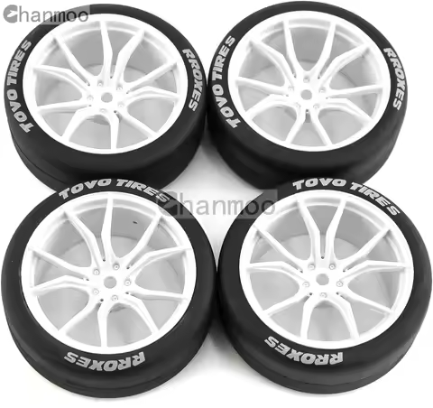 1/10 RC Rally Drift Tires On Road Racing Car Wheel Tyres 12mm Hex for Tamiya TT01 TT02 XV01 XV02 PTG