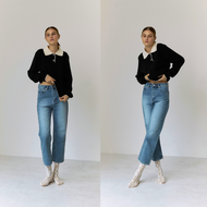 ALTER&BEYOND ADDIE Cropped Jeans กางเกงยีนส์ทรงครอป