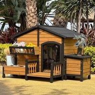 Outdoor dog house dog cage wind  rain shelter medium large villa kennel dog house sun protection