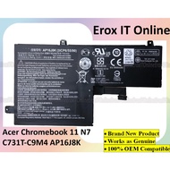 Acer Chromebook 11 C731 N7 C731 C731T-C9M4 3ICP6/55/90 AP16J8K AP16J5K Laptop Battery
