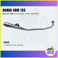 ◆ ∈ ▤ Honda XRM 125 Bullet Pipe Type Muffler for Honda XRM 125 Exhaust pipe