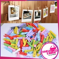 10 pcs Jepitan Foto Kayu Warna Warni Klip Kayu Penjepit Foto Jepitan Klip Baju Jemuran/Wooden (10 Pc
