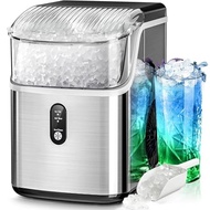 Nugget Ice Maker Countertop, 35lbs/24h Portable Table Top Machine With Chewable & Crushed Ice, Self-