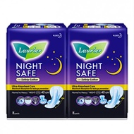 Laurier Night Safe with Safety Gather 40cm 2 x 8 Pads