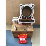 BLOCK + FORGED PISTON (KIT SET) - FOR FZ150I LC135 57MM (DOME)RACING (ALUM)(TOBAKI)(NEW)