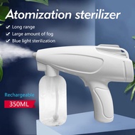 (Ready Stock) Blue Ray Nano Portable USB Rechargeable Disinfection gun Atomizing Disinfection Gun Handheld Atomizing Household Wireless Disinfection Spray Gun