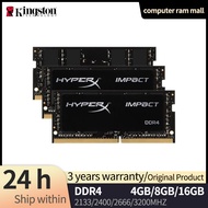 SODIMM แรม DDR4ผลกระทบ HyperX 2666MHz 4G 8Gb 16G 32Gb หน่วยความจำแล็ปท็อป CL15 1.2V DRAM 260 Pin Intel โน้ตบุ๊คสำหรับเล่นเกม