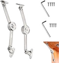 2 Pcs Lid support hinge| Toy box hinges soft close| Hinges suitable for cabinet doors,Cabinet, Kitchen Wardrobe,Toy Chamberall, wall-mounted cabinets, various types of flip-up doors| Come with Hex Key