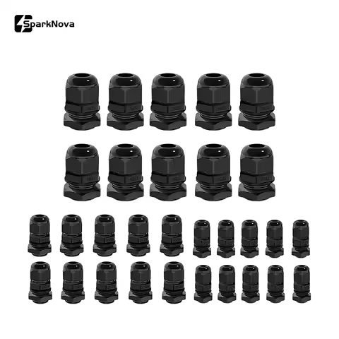 5/10Pcs Waterproof Cable Gland Nylon IP68 PG7 PG9 PG11 PG13.5 PG16 For 3-14mm Cable Wire Lock Nut Co