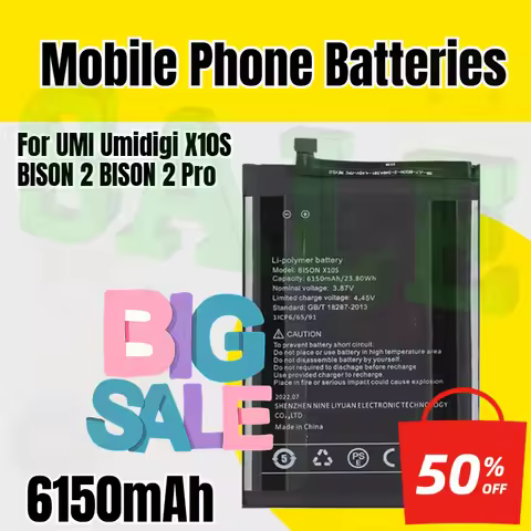 6150mAh for UMI Umidigi X10S BISON 2 BISON 2 Pro Battery Cell Phone Replacement Batteries