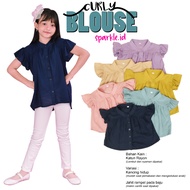 KEMEJA KATUN Girls' Premium Rayon Cotton Blouse / CURLY Blouse SPARKLEOriginal