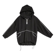 XITAO Hooded Loose Solid Sweatshirt Zipper Pullover Full Sleeve Women Top LYD1721