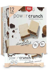 Protein Wafer Bars, High Protein Snacks with Delicious Taste, Chocolate Coconut, 1.4 Ounce (12 Count