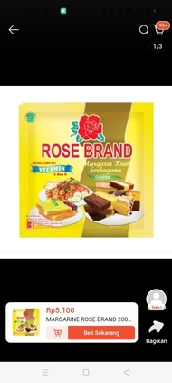 mentega/margarin rose brand